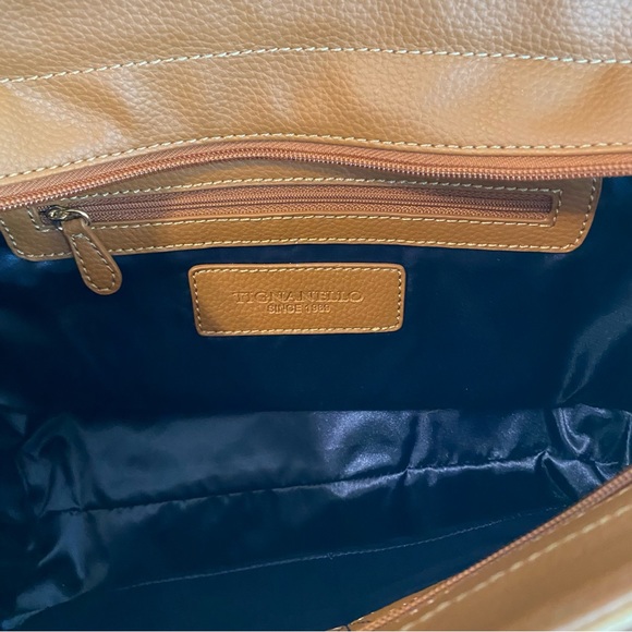 Tignanello gingham plaid saffiano satchel bag with removable strap - Picture 9 of 11